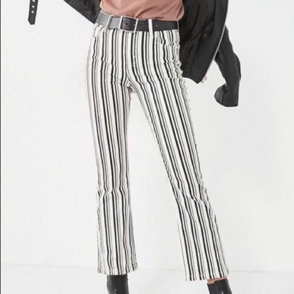 black and white jeans, flare, BDG